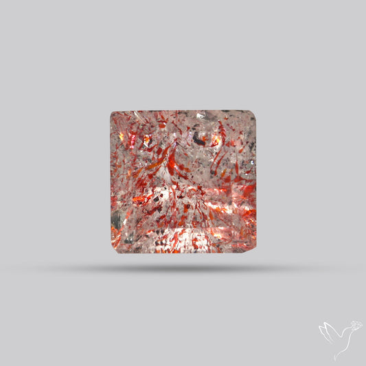 Lepidocrocite In Quartz Faceted Fine Gemstone