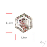 Lepidocrocite In Quartz Faceted Fine Gemstone