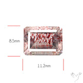 Lepidocrocite In Quartz Faceted Fine Gemstone