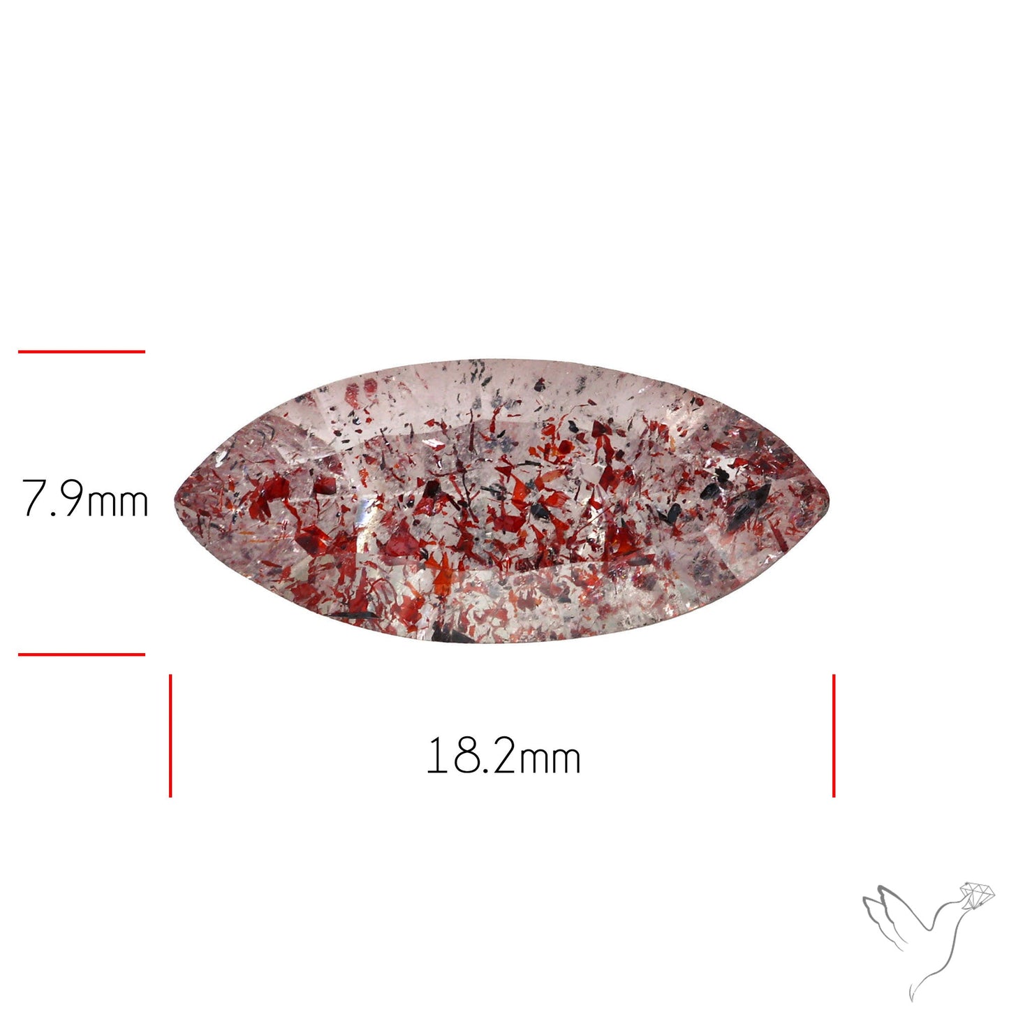 Lepidocrocite In Quartz Concave Cut