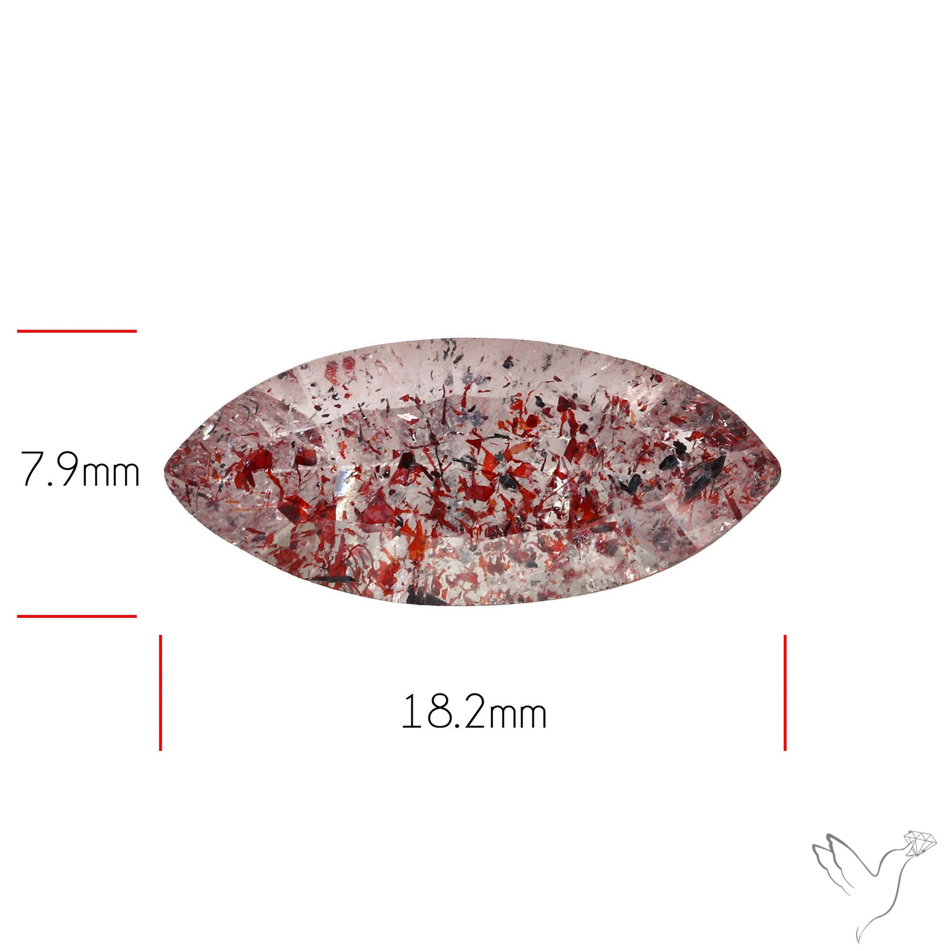 Lepidocrocite In Quartz Concave Cut