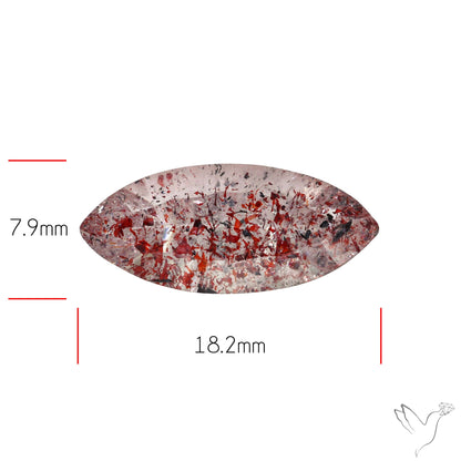 Lepidocrocite In Quartz Concave Cut