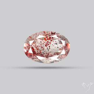 Lepidocrocite In Quartz Faceted Fine Gemstone