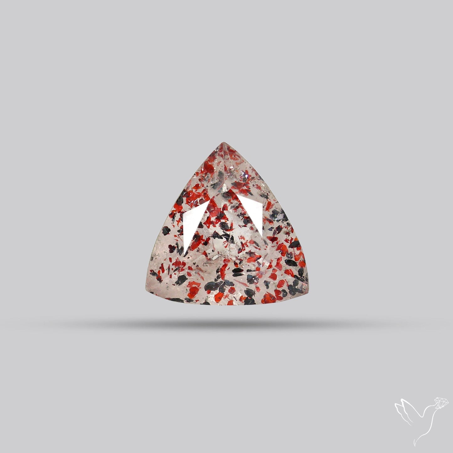 Lepidocrocite In Quartz Faceted Fine Gemstone