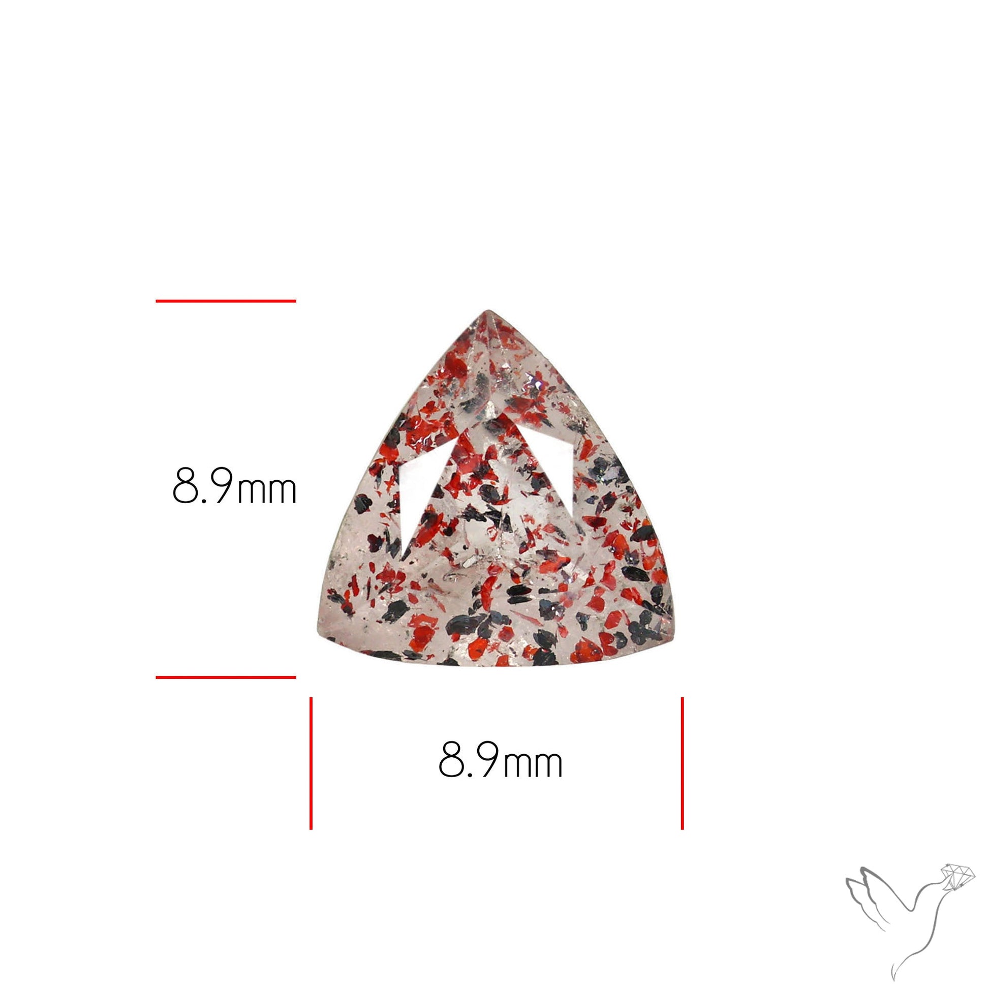 Lepidocrocite In Quartz Faceted Fine Gemstone