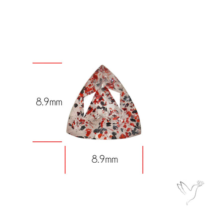 Lepidocrocite In Quartz Faceted Fine Gemstone