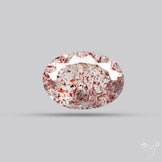 Lepidocrocite In Quartz Faceted Fine Gemstone