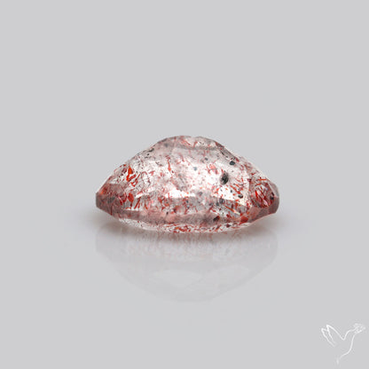 Lepidocrocite In Quartz Faceted Fine Gemstone