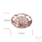 Lepidocrocite In Quartz Faceted Fine Gemstone