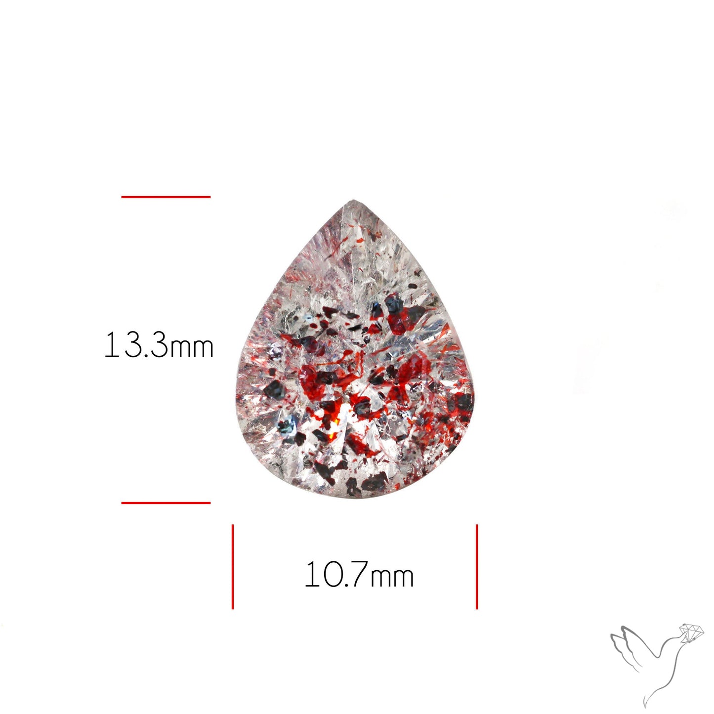 Lepidocrocite In Quartz Concave Cut