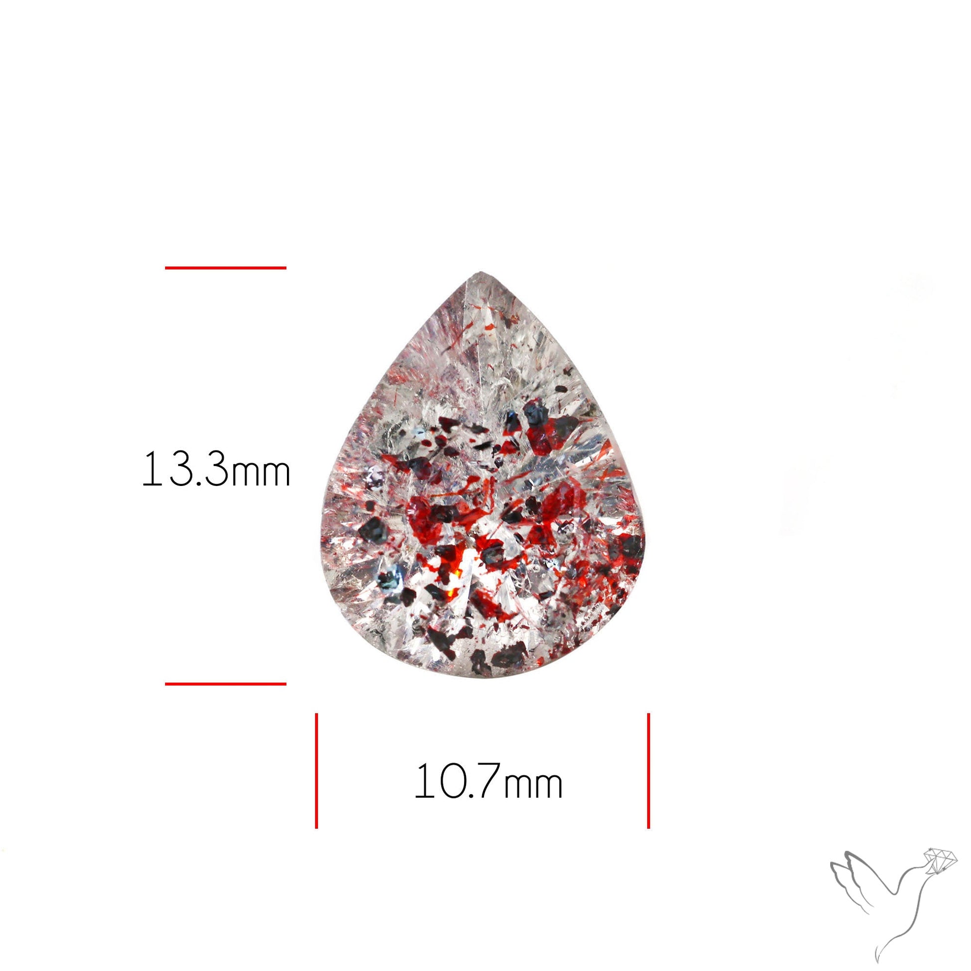 Lepidocrocite In Quartz Concave Cut