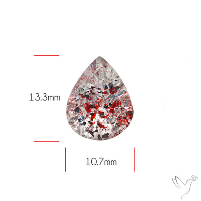 Lepidocrocite In Quartz Concave Cut