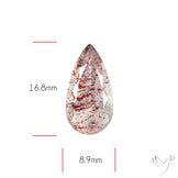 Lepidocrocite In Quartz Faceted Fine Gemstone