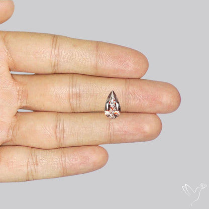 Lepidocrocite In Quartz Faceted Fine Gemstone