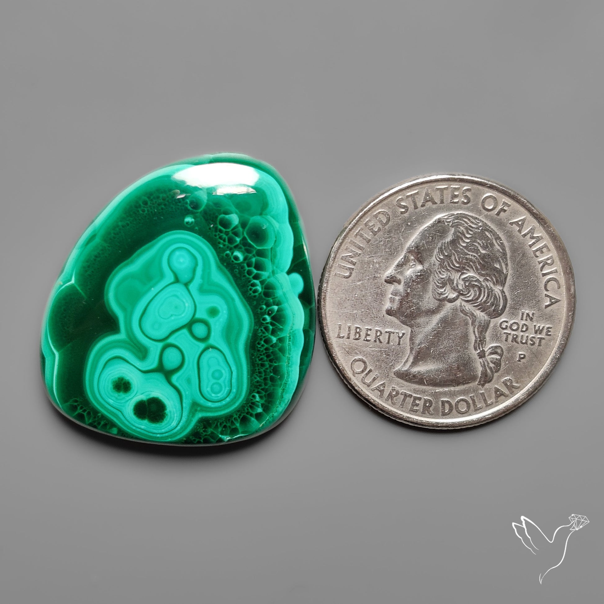 Botryoidal Malachite Cabochon