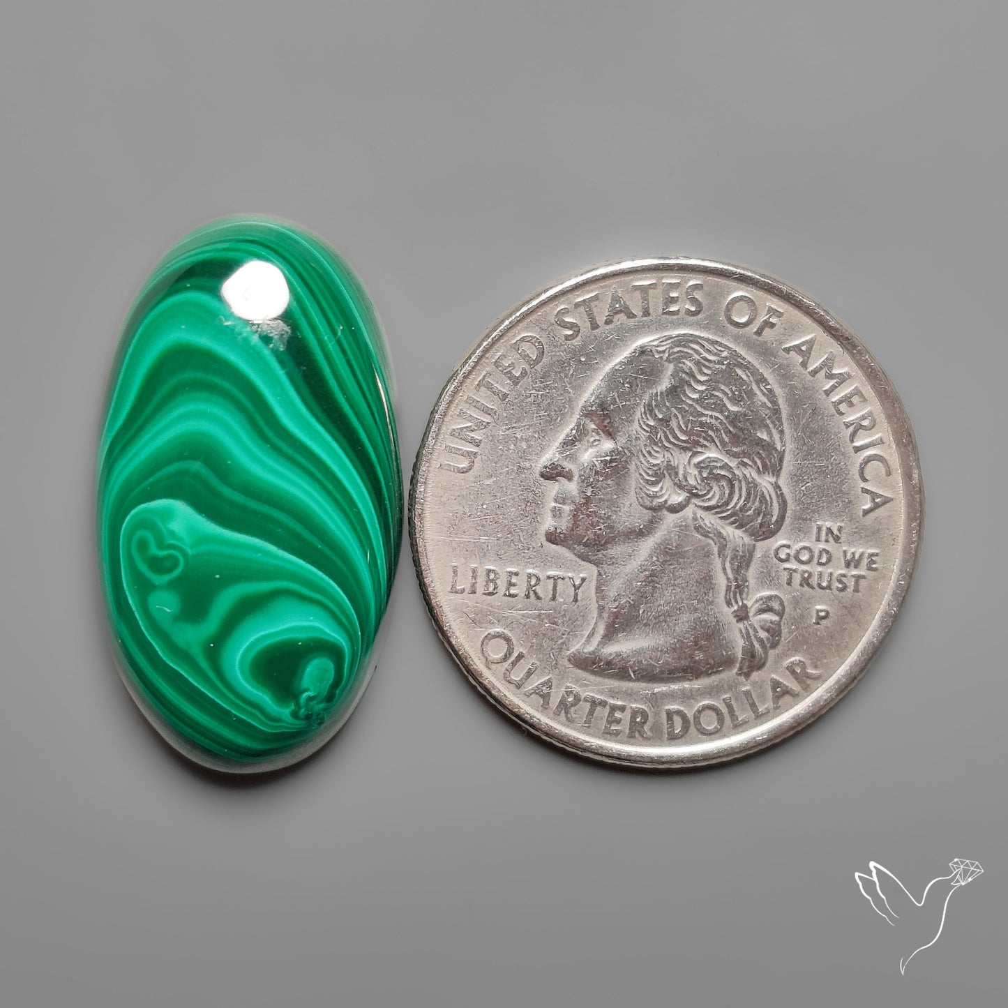Botryoidal Malachite Cabochon