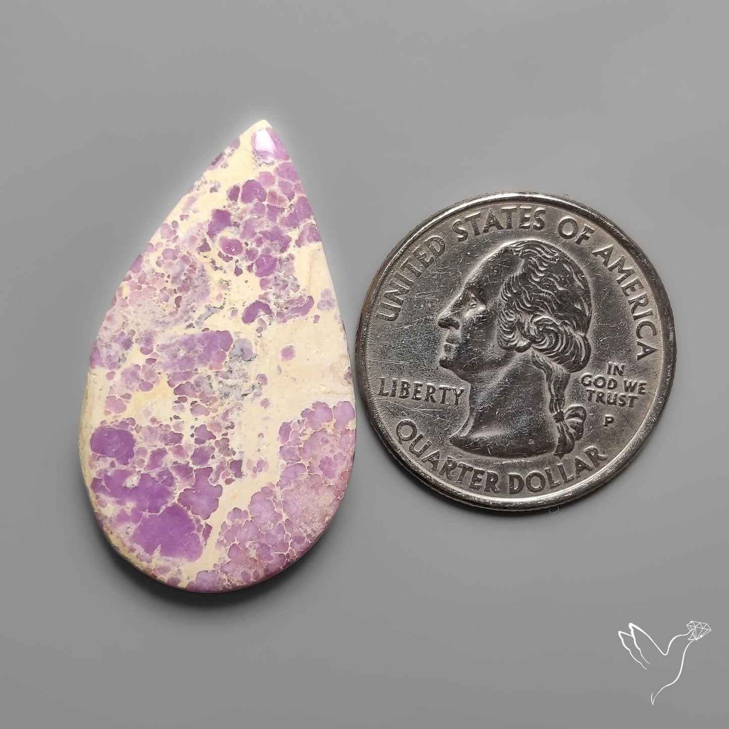 Phosphosiderite Spiderweb Matrix Cabochon