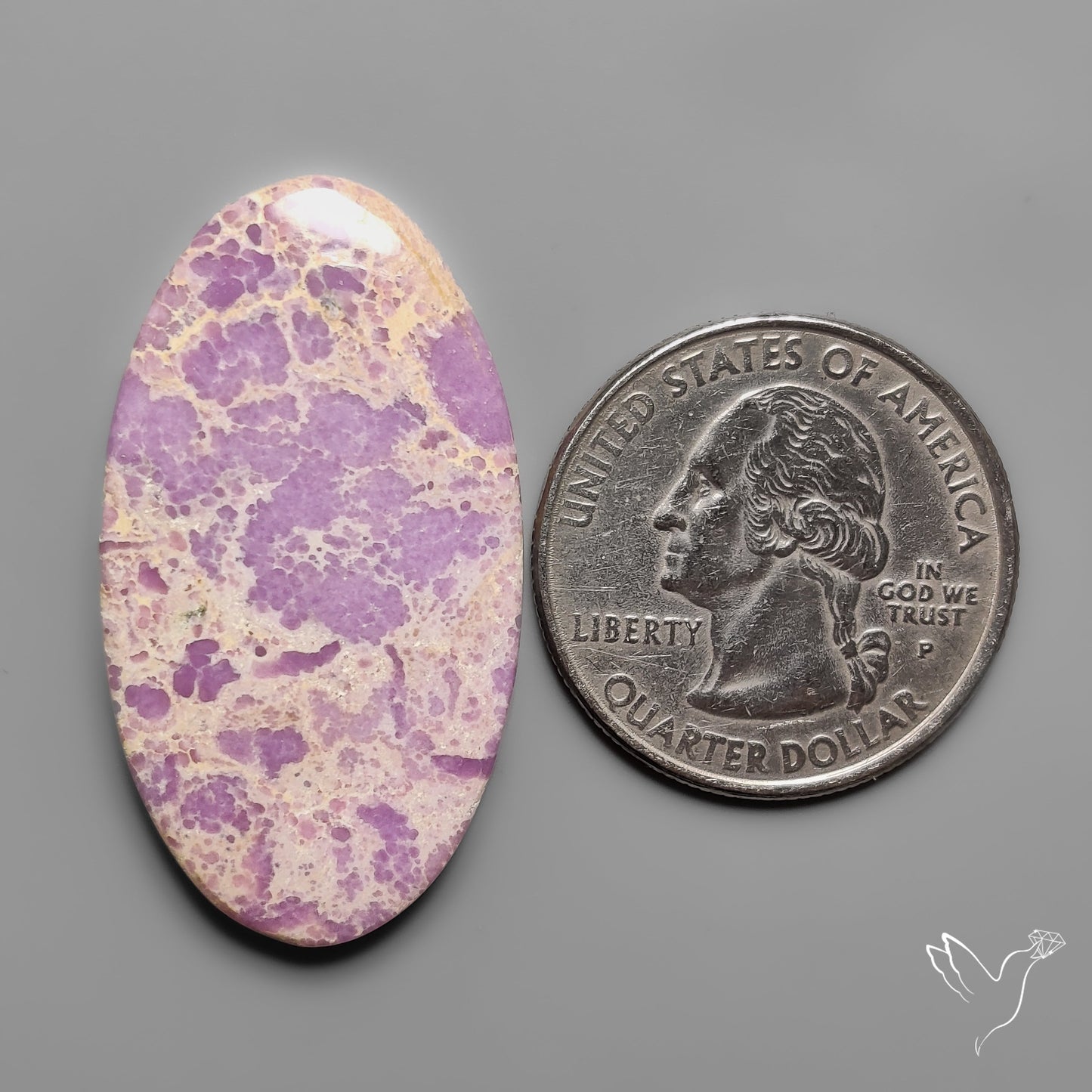 Phosphosiderite Spiderweb Matrix Cabochon