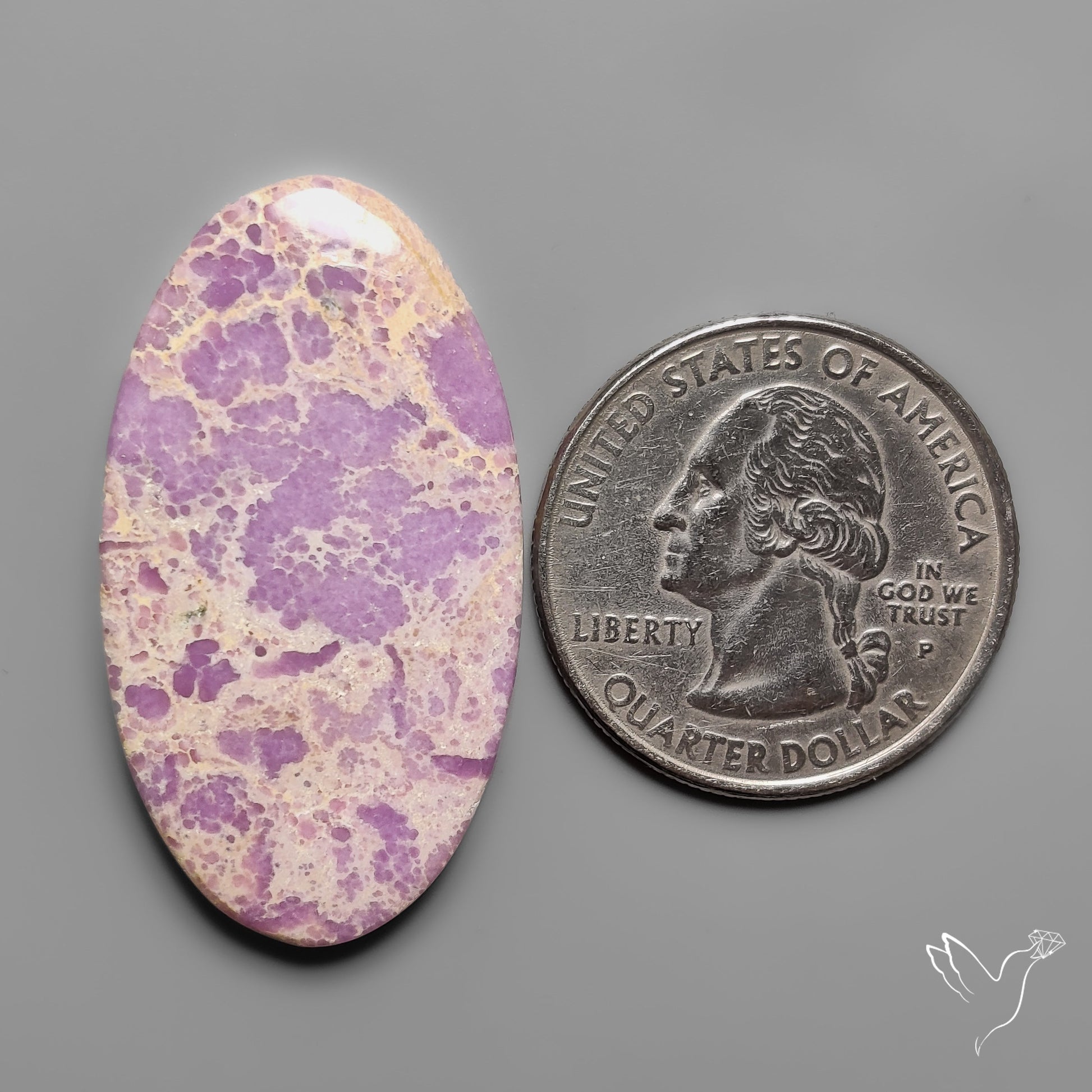 Phosphosiderite Spiderweb Matrix Cabochon