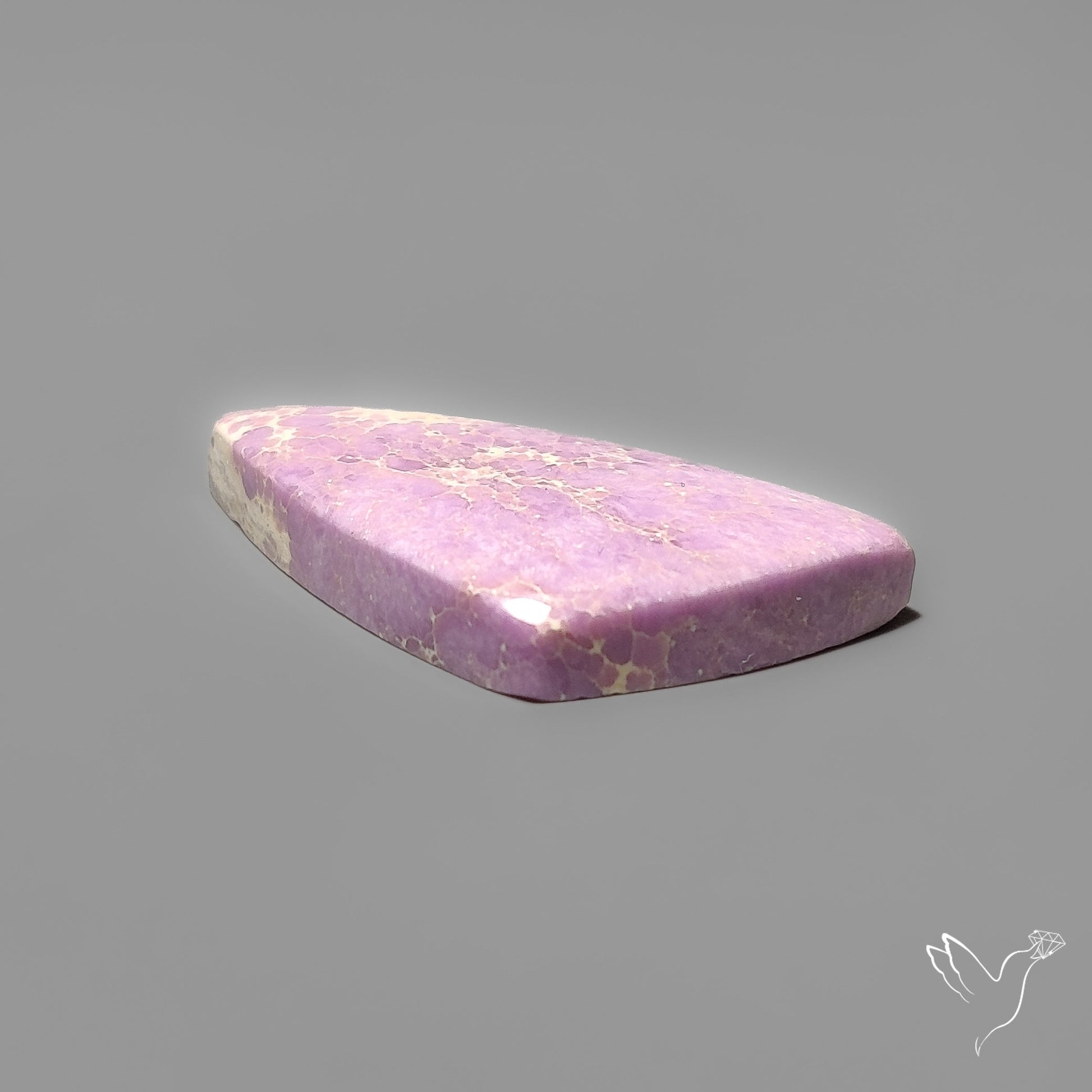 Phosphosiderite Spiderweb Matrix Cabochon