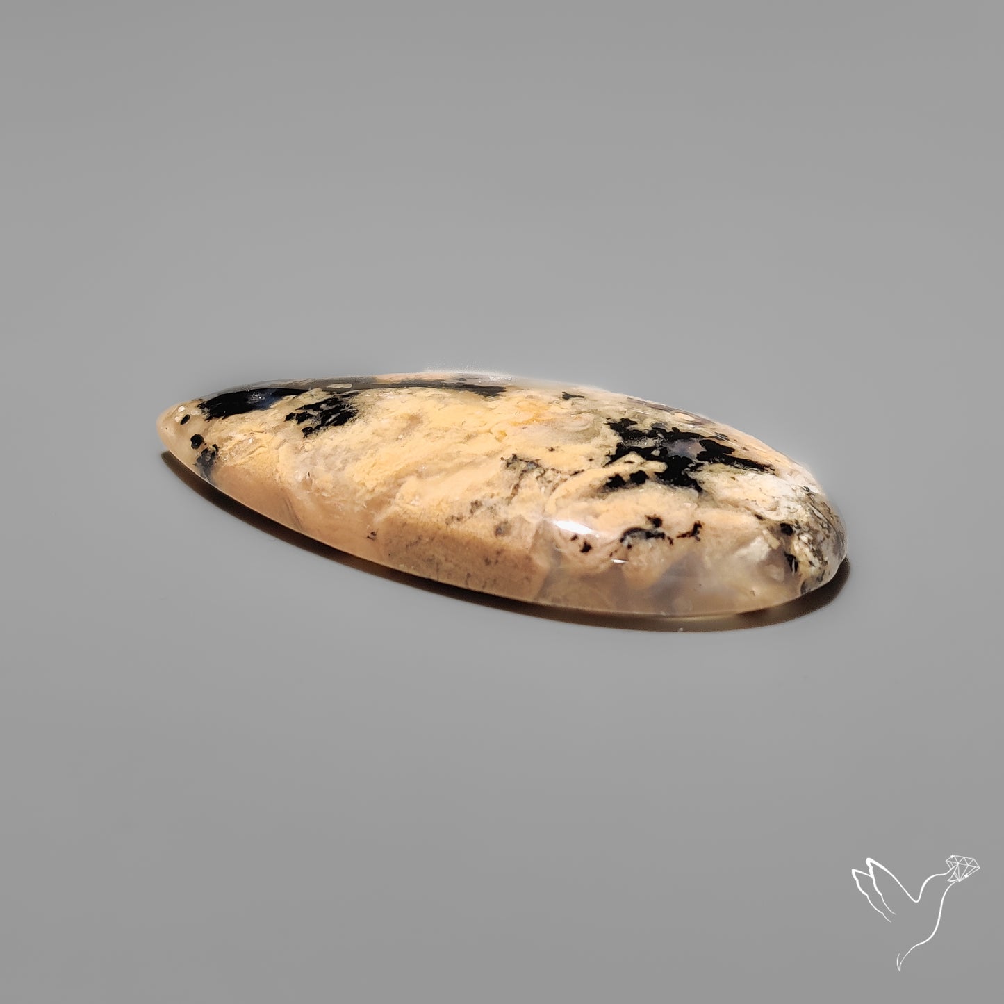 Australian Dendritic Agate Cabochon aka Yellow/Tiger Dendrite