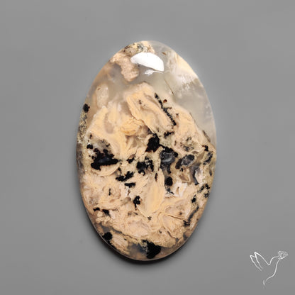 Australian Dendritic Agate Cabochon aka Yellow/Tiger Dendrite