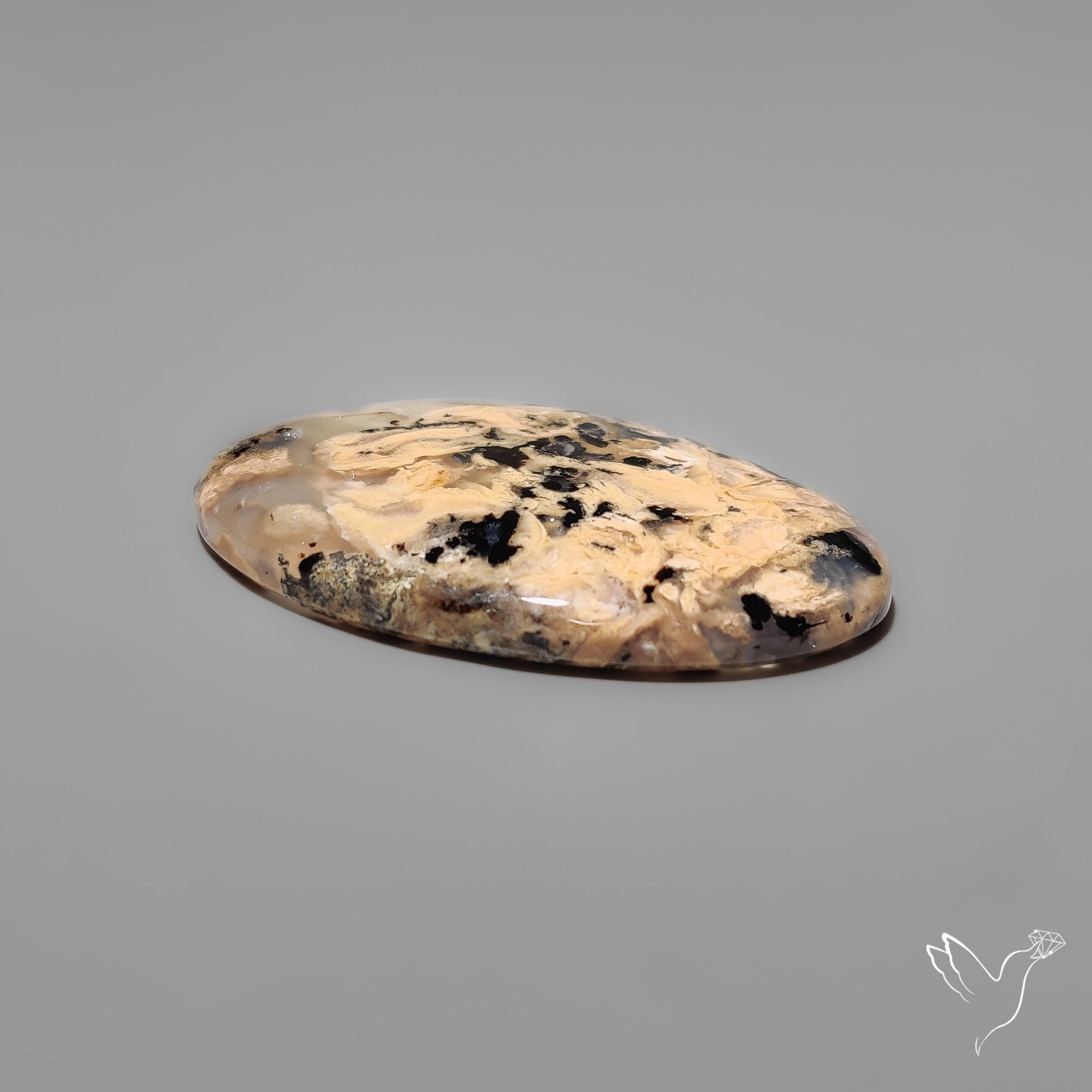 Australian Dendritic Agate Cabochon aka Yellow/Tiger Dendrite