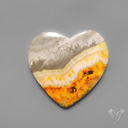 Bumble Bee Jasper Heart Carving