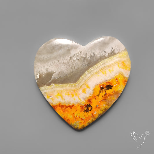 Bumble Bee Jasper Heart Carving