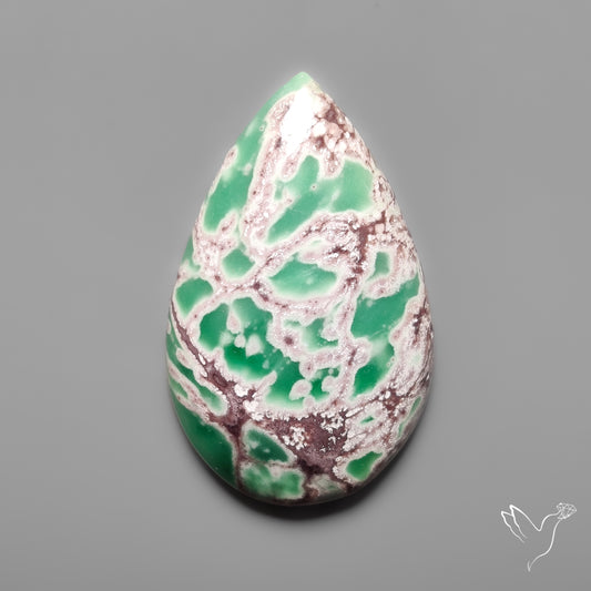 Lucin Variscite Cabochon from Utah Spiderweb Pattern