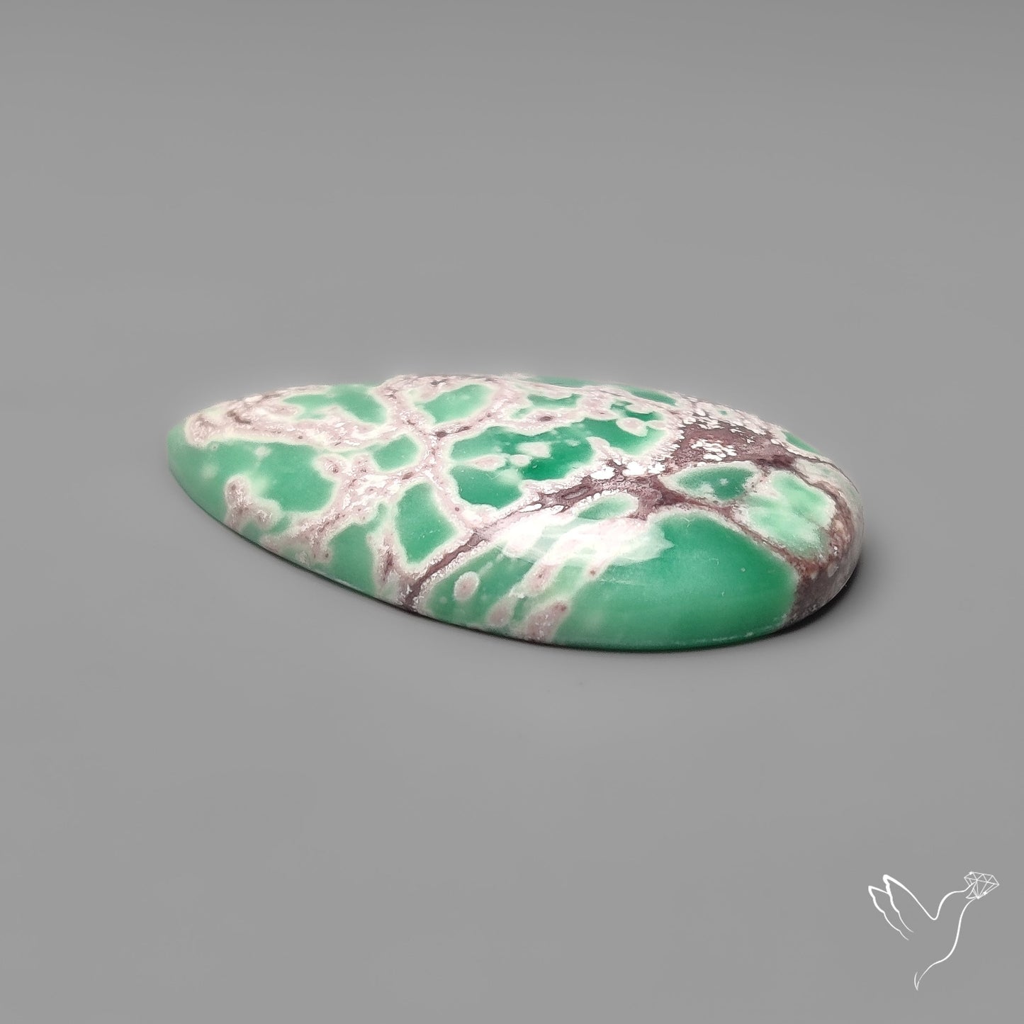 Lucin Variscite Cabochon from Utah Spiderweb Pattern