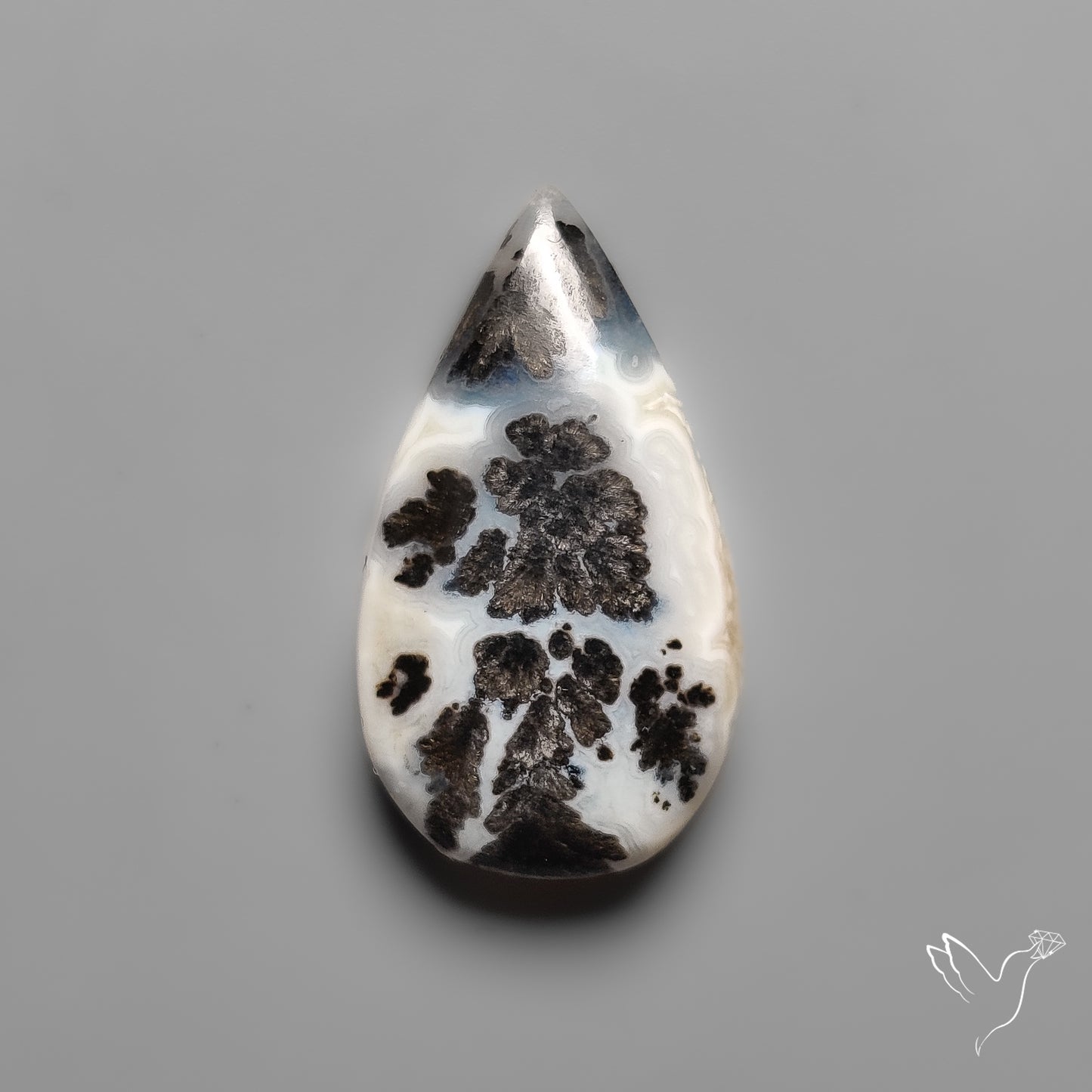 Parallel Dendritic Agate Cabochon