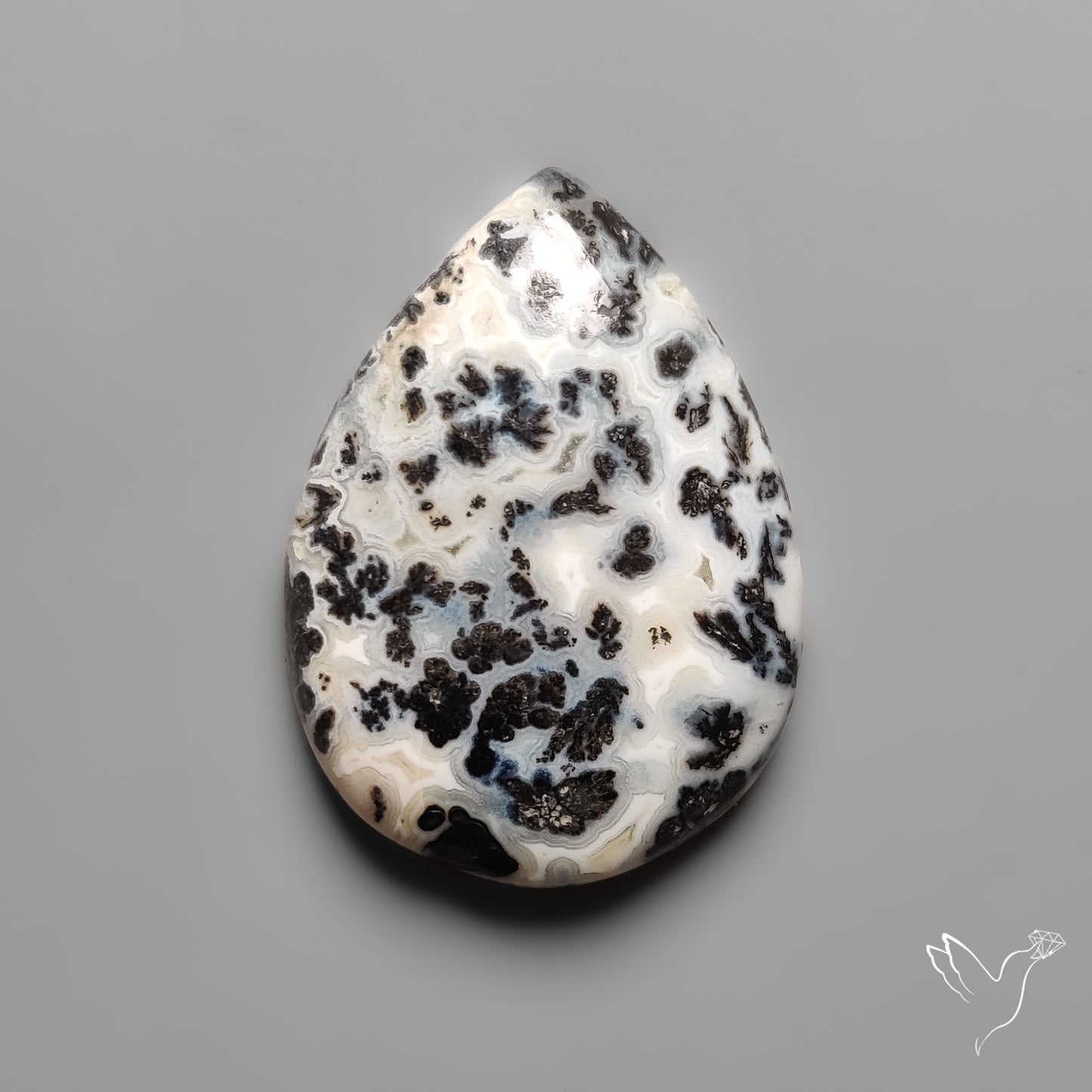Parallel Dendritic Agate Cabochon