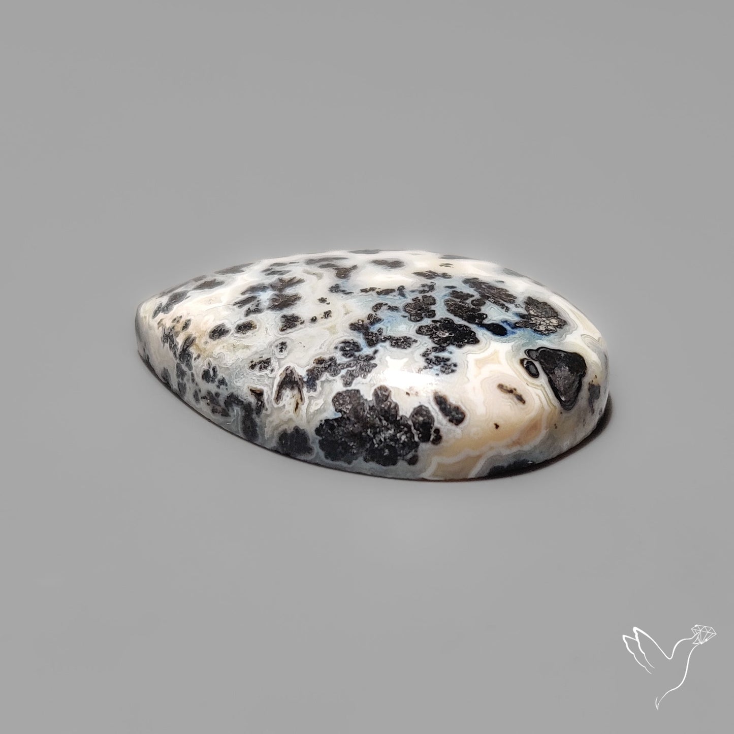 Parallel Dendritic Agate Cabochon