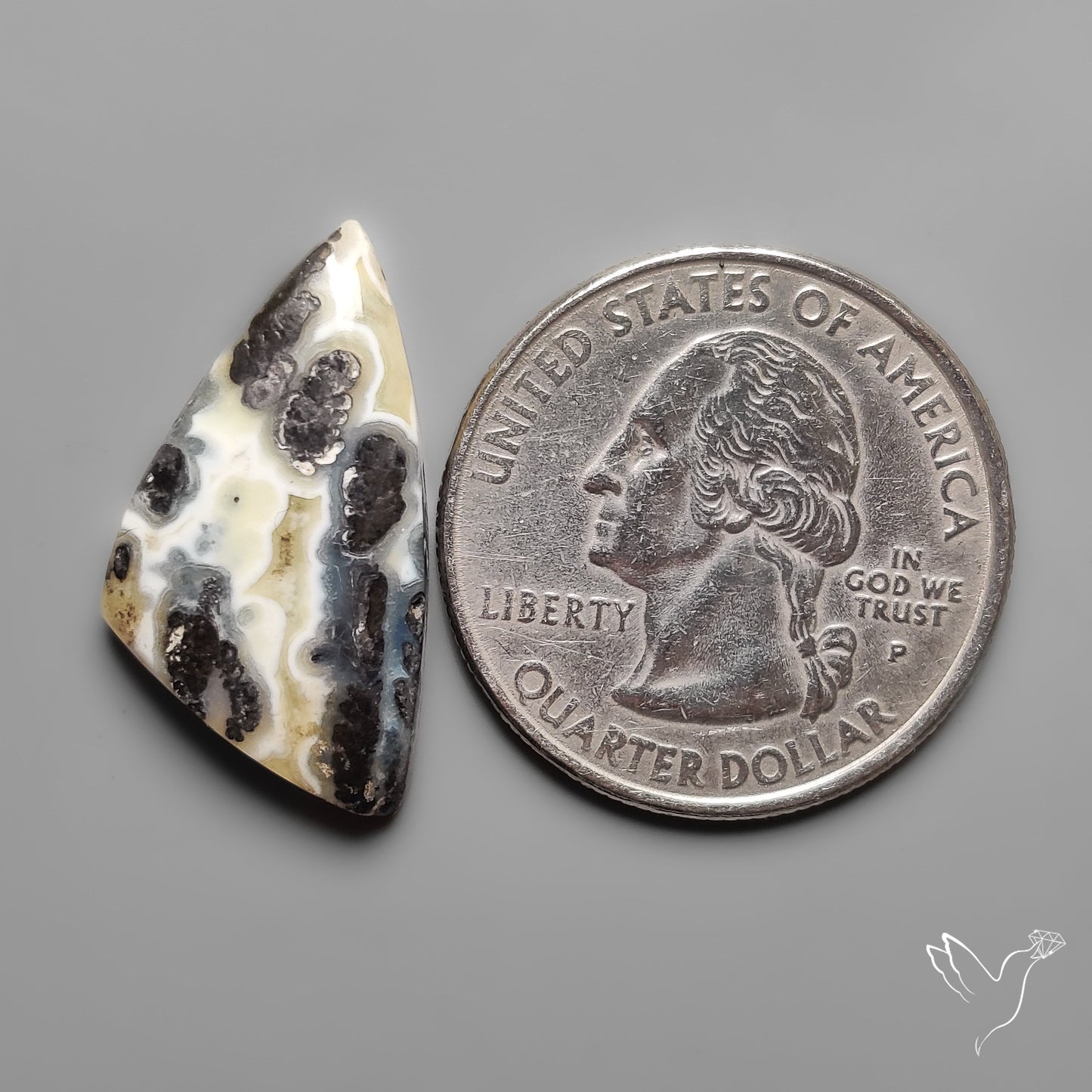 Parallel Dendritic Agate Cabochon