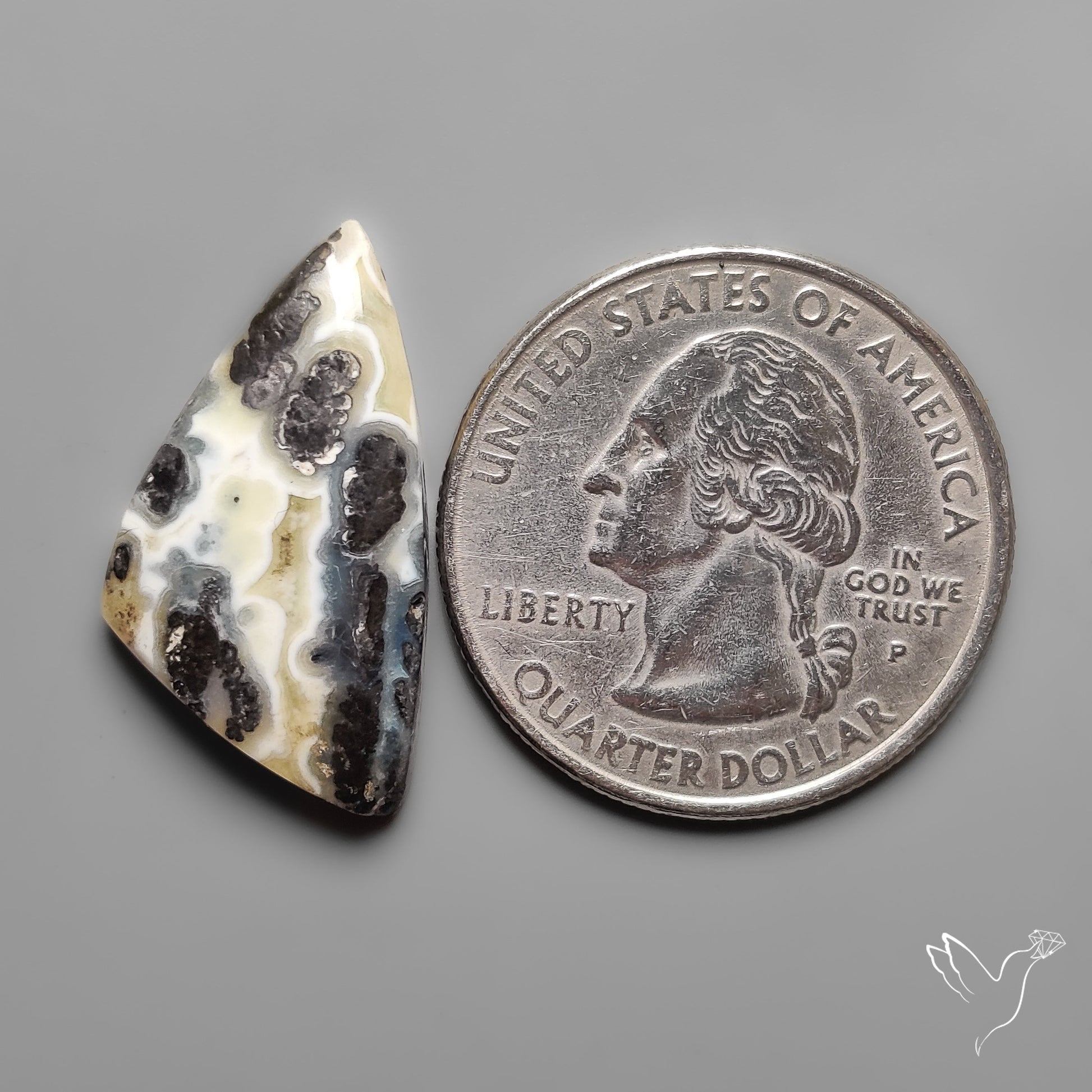 Parallel Dendritic Agate Cabochon