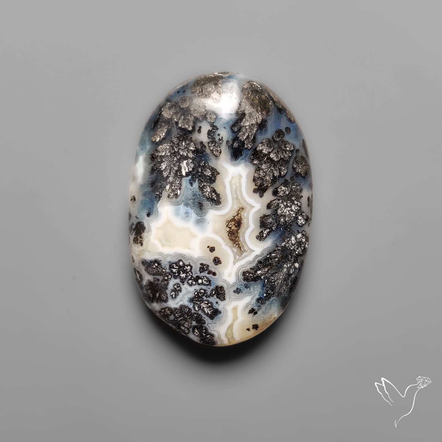 Parallel Dendritic Agate Cabochon