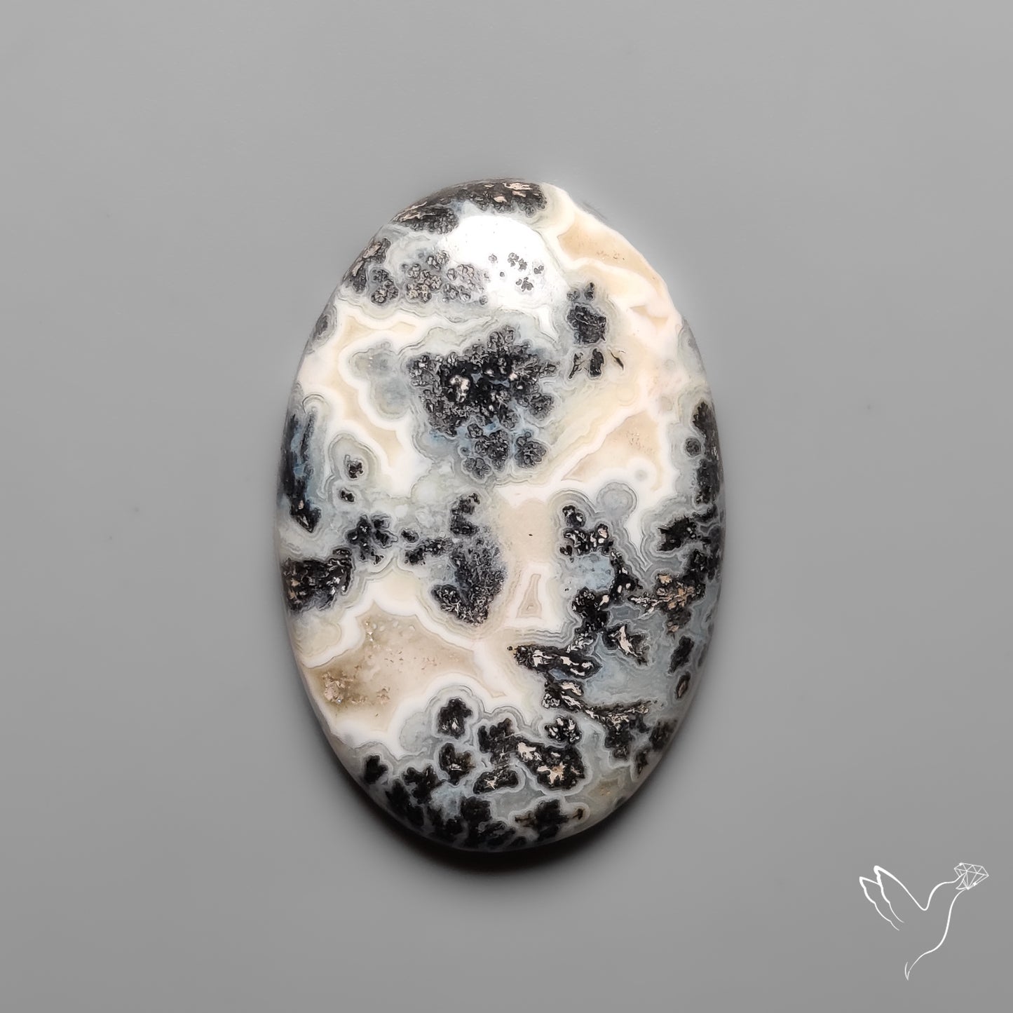 Parallel Dendritic Agate Cabochon