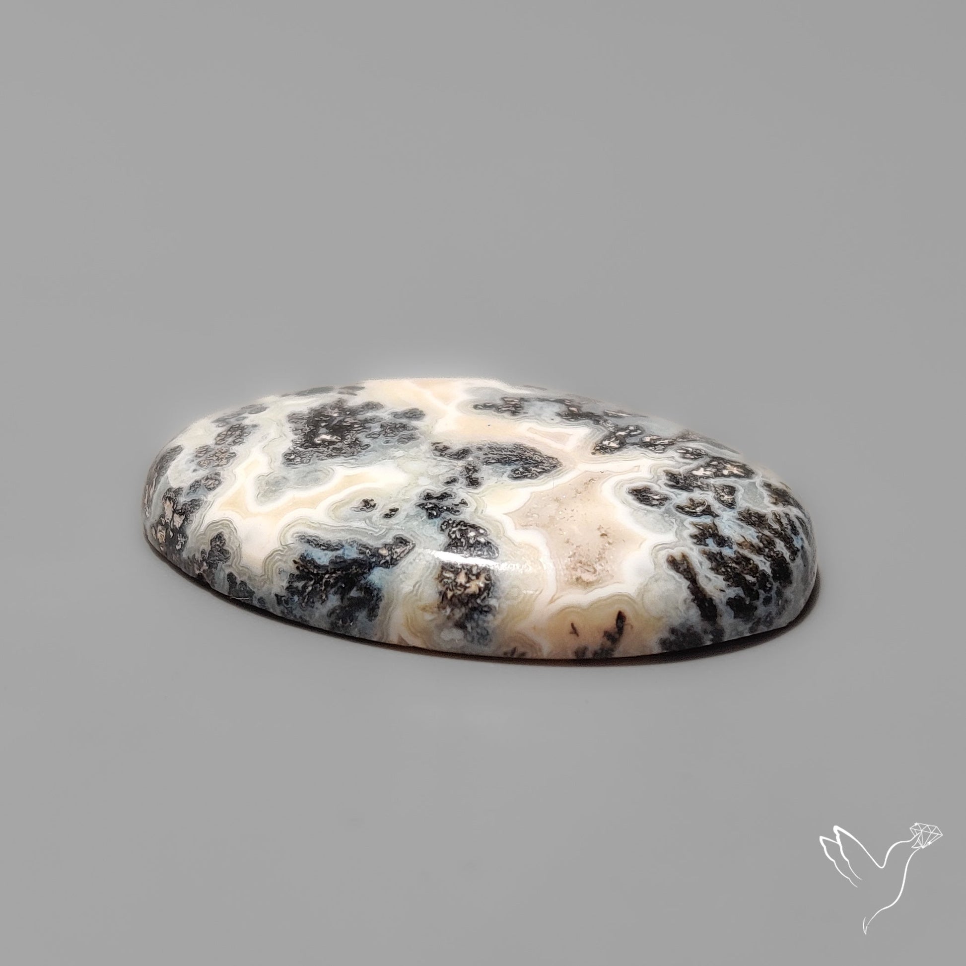 Parallel Dendritic Agate Cabochon