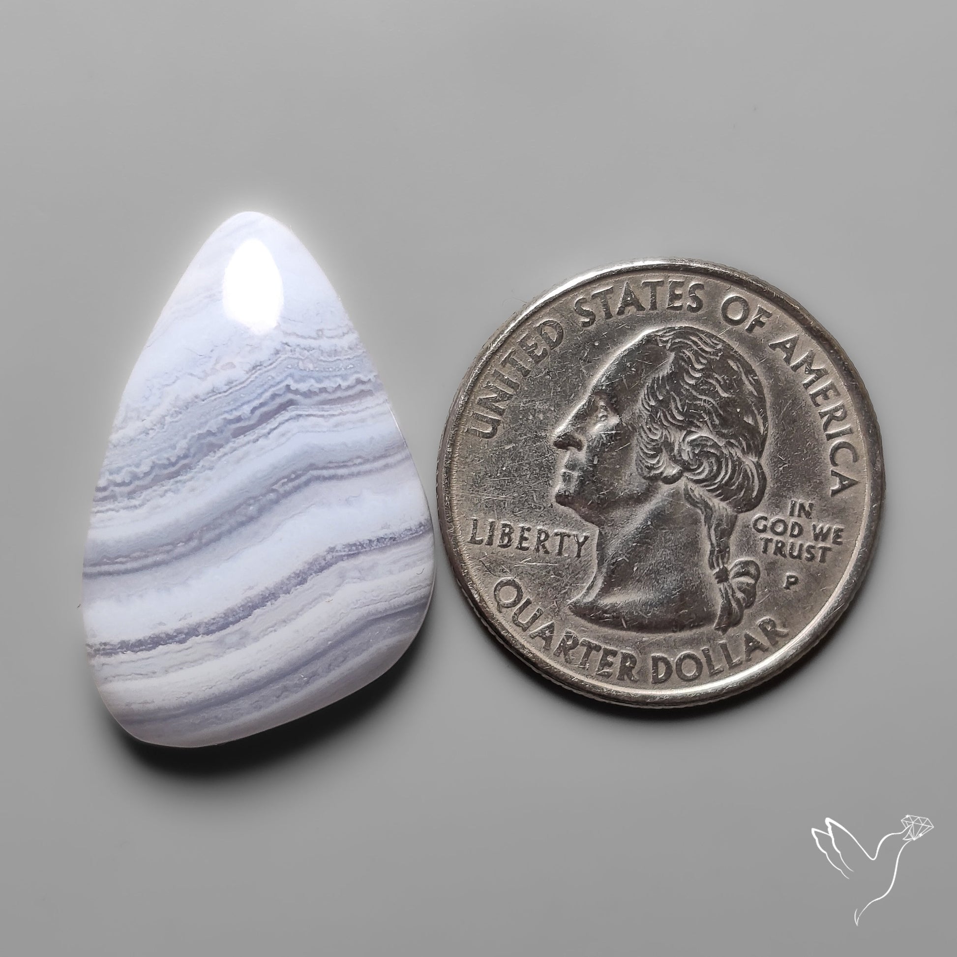 Blue Lace Agate Cabochon