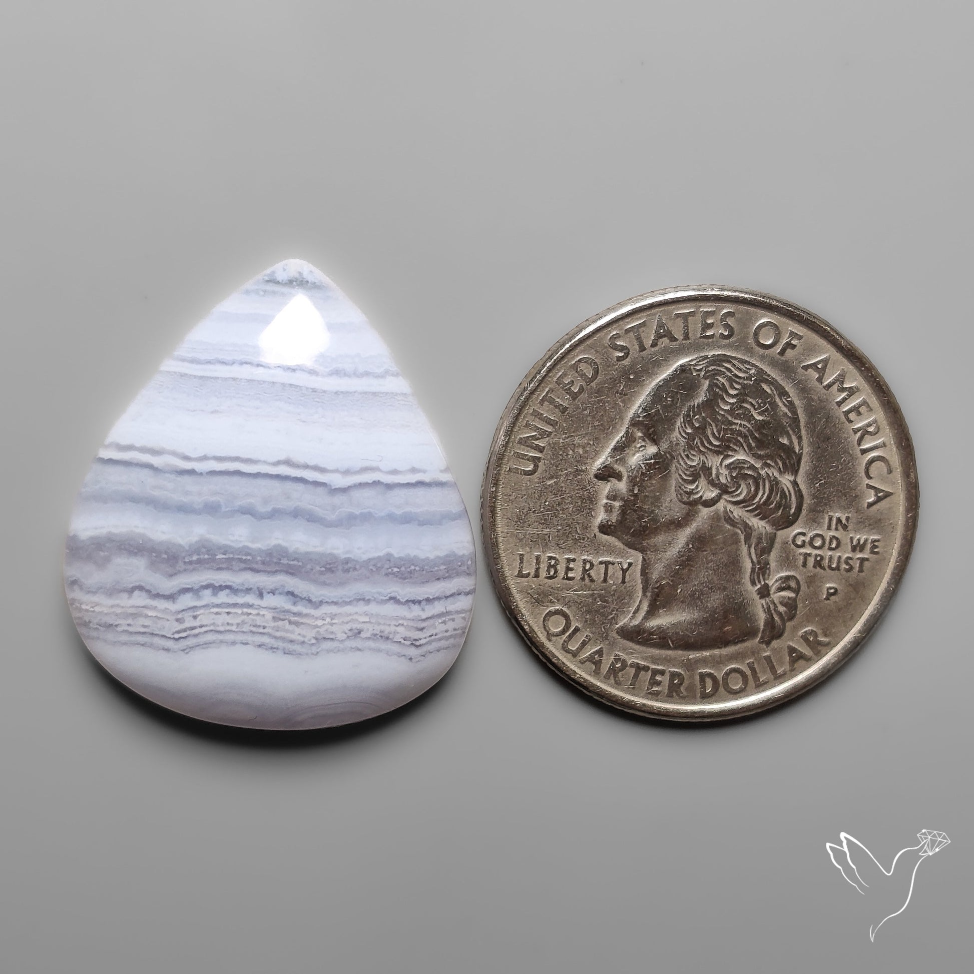 Blue Lace Agate Cabochon