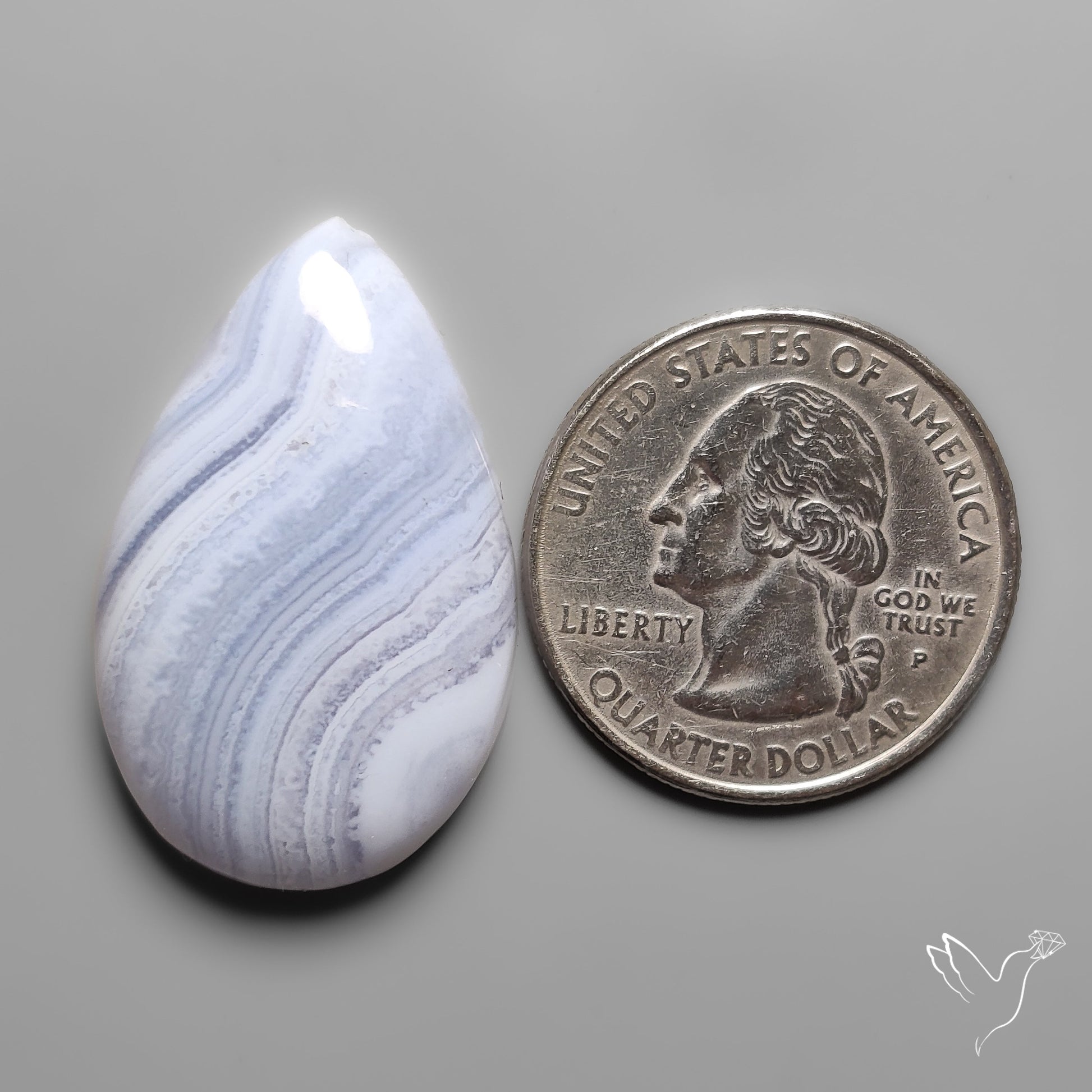 Blue Lace Agate Cabochon