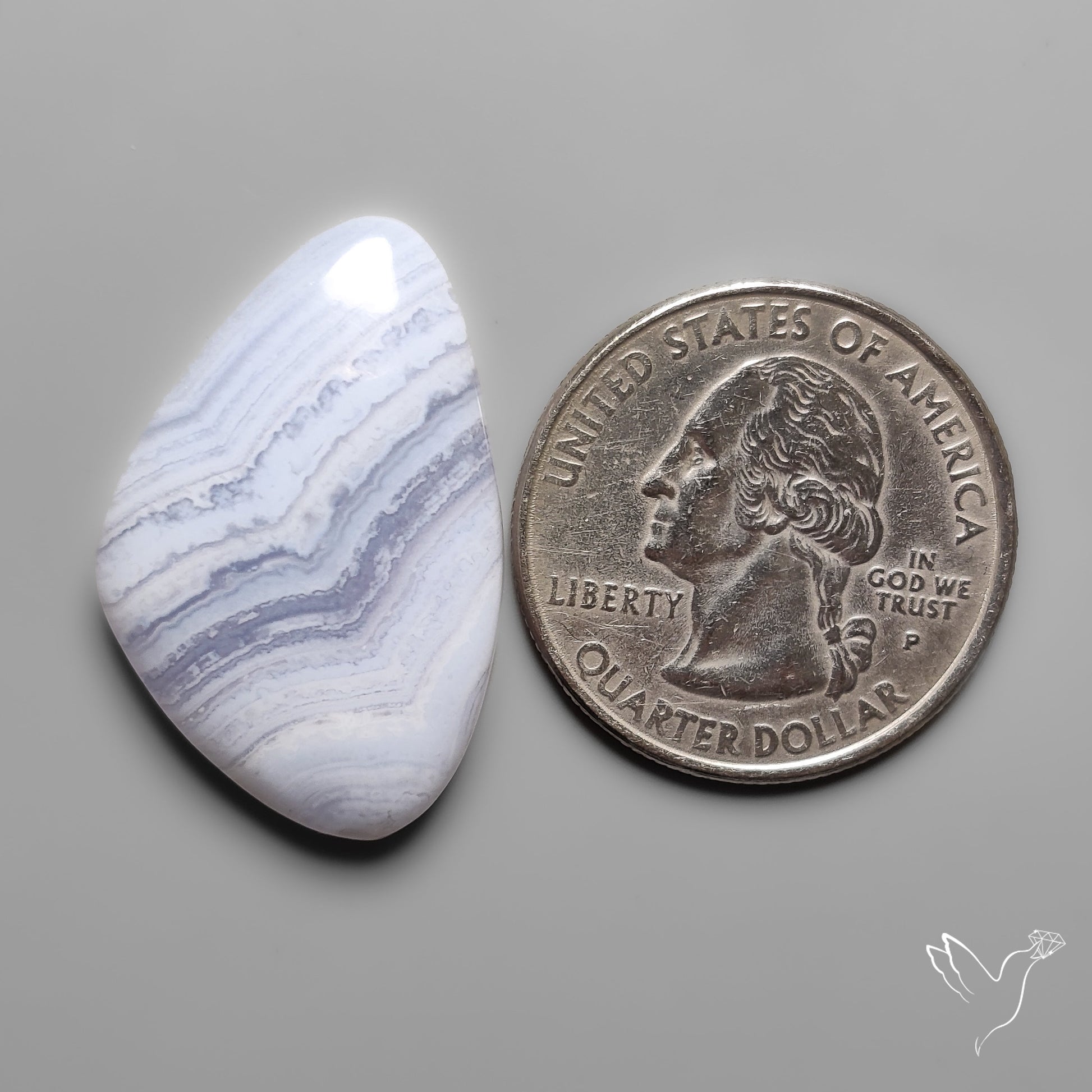 Blue Lace Agate Cabochon