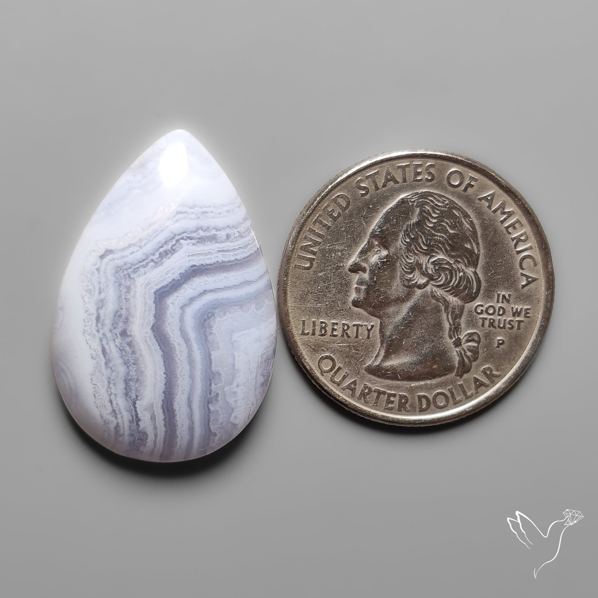 Blue Lace Agate Cabochon
