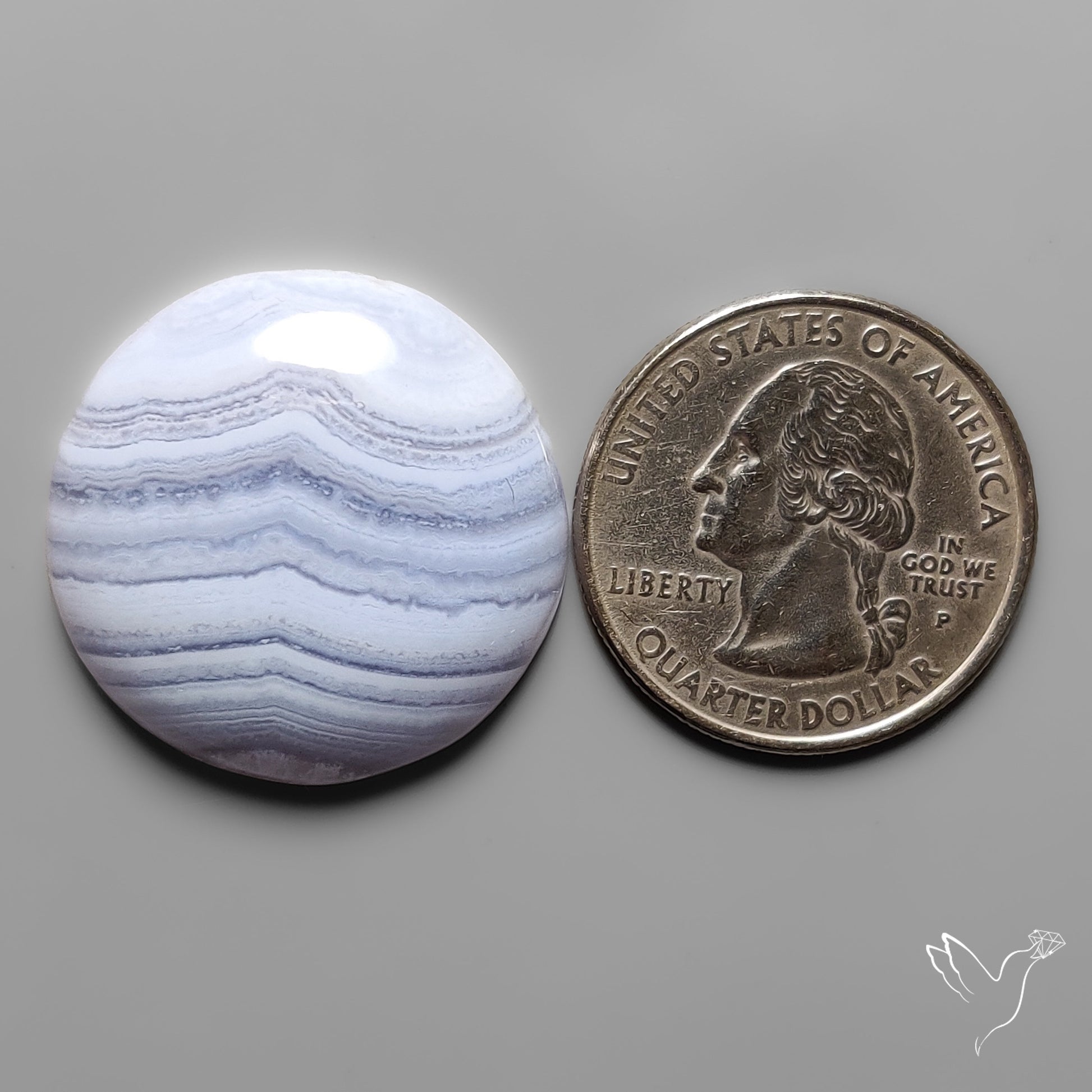 Blue Lace Agate Cabochon