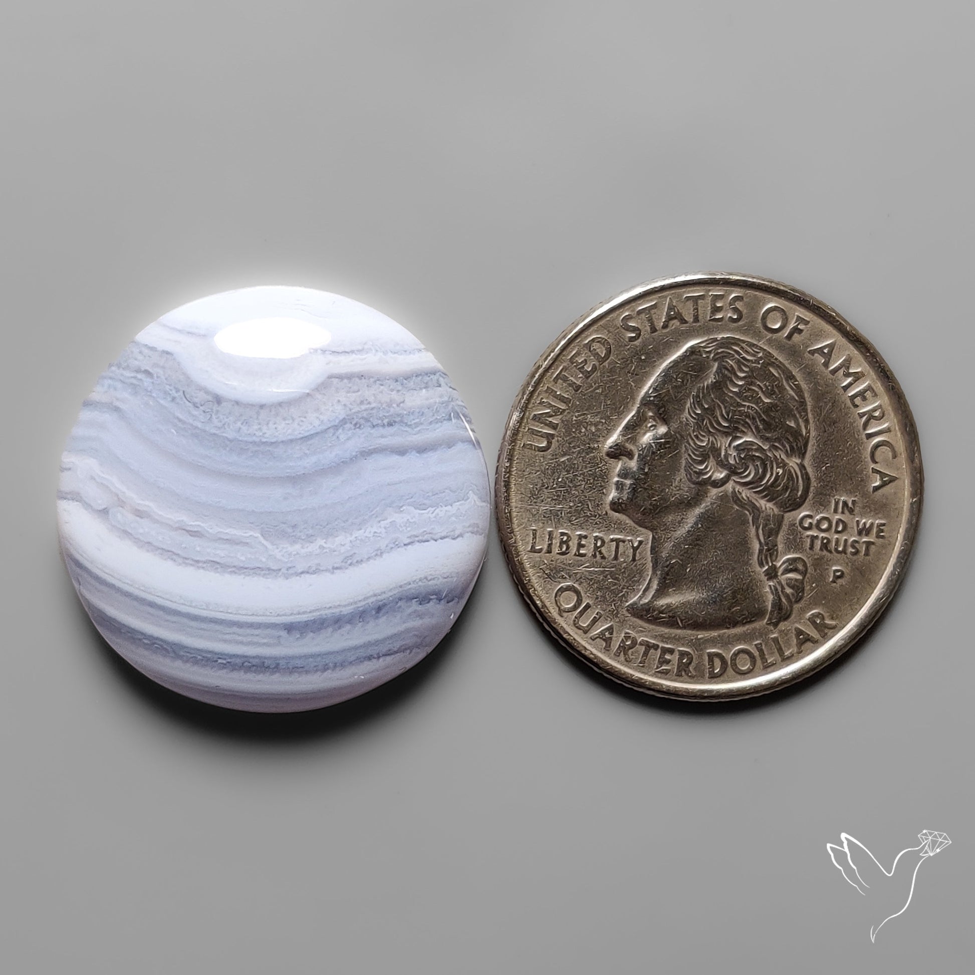 Blue Lace Agate Cabochon