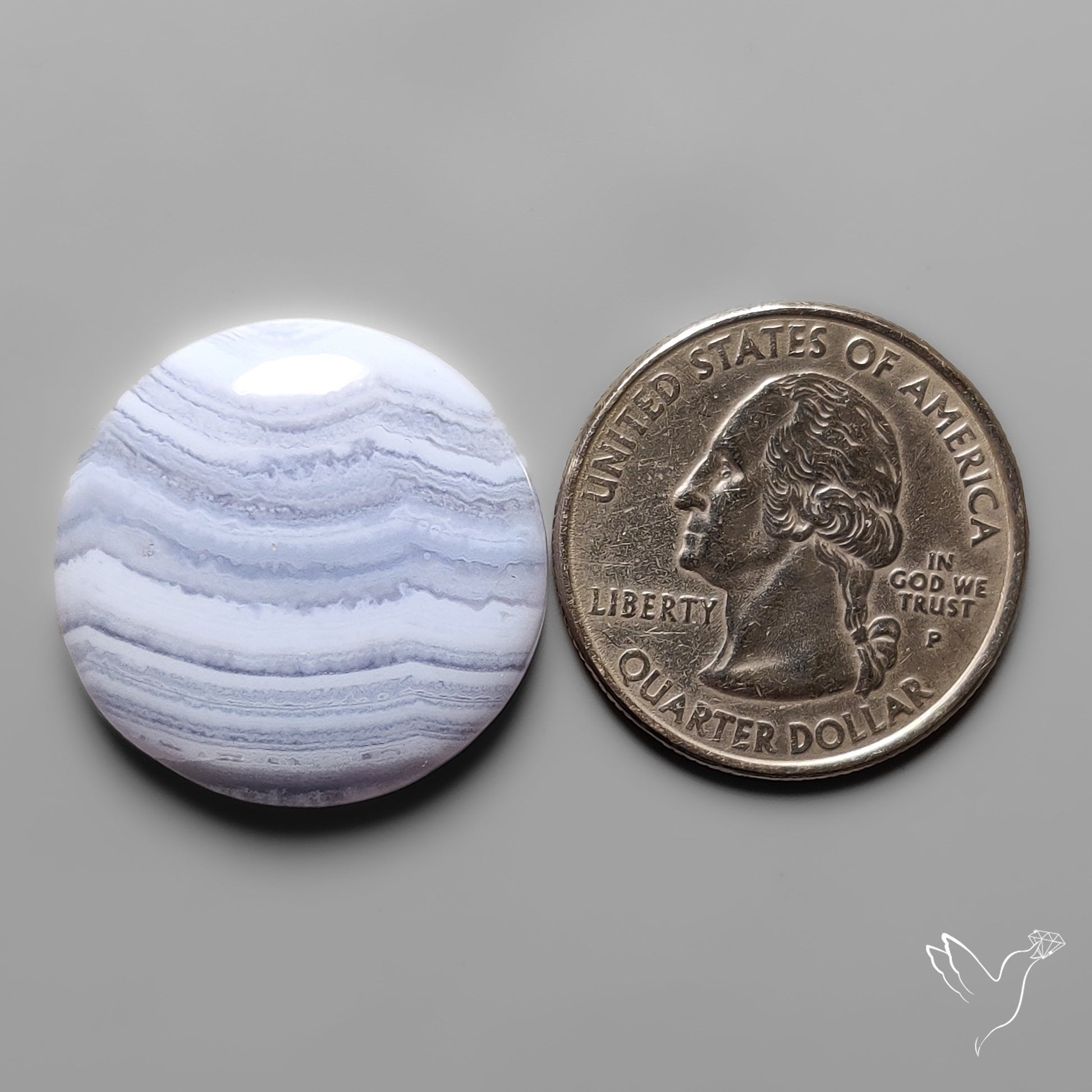 Blue Lace Agate Cabochon