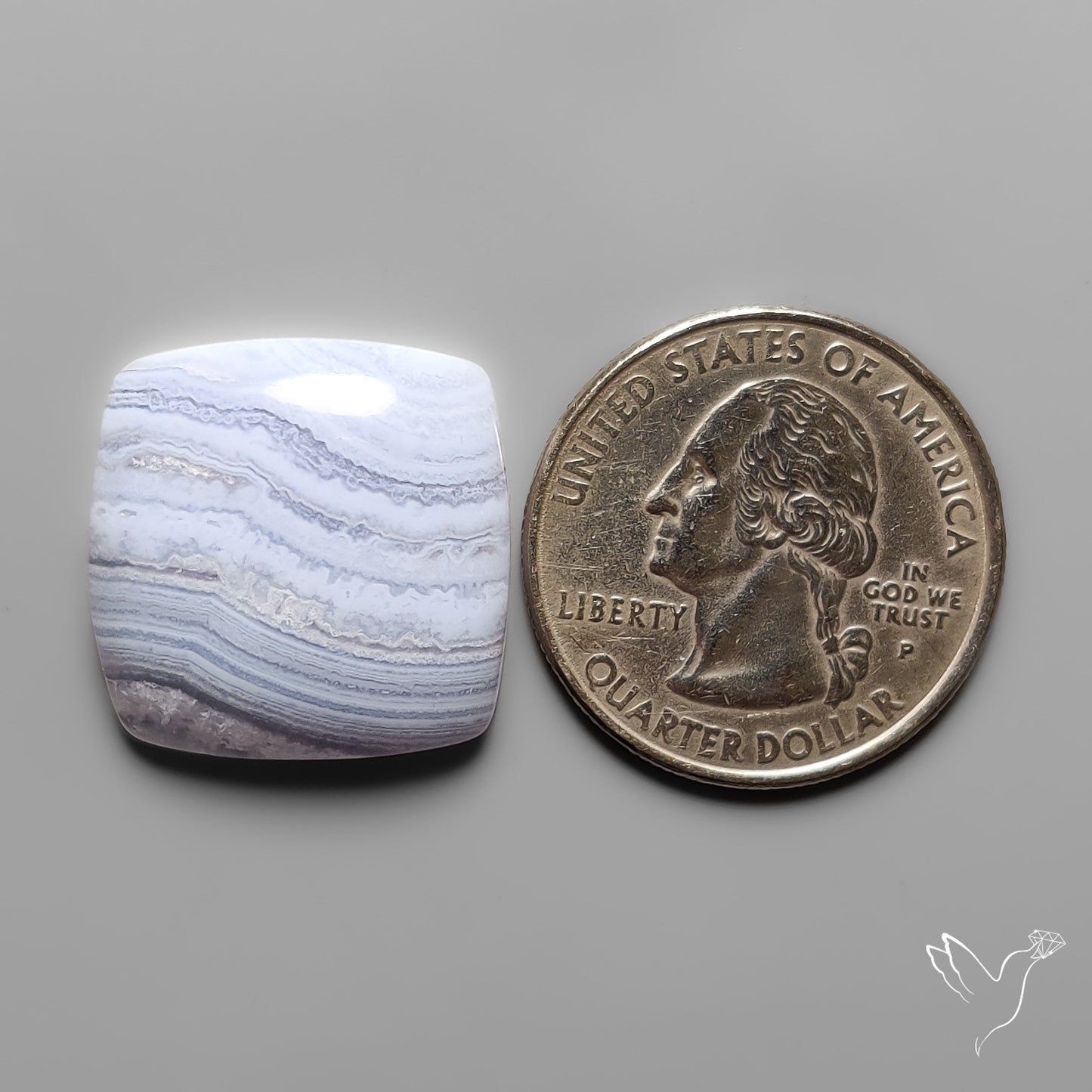 Blue Lace Agate Cabochon