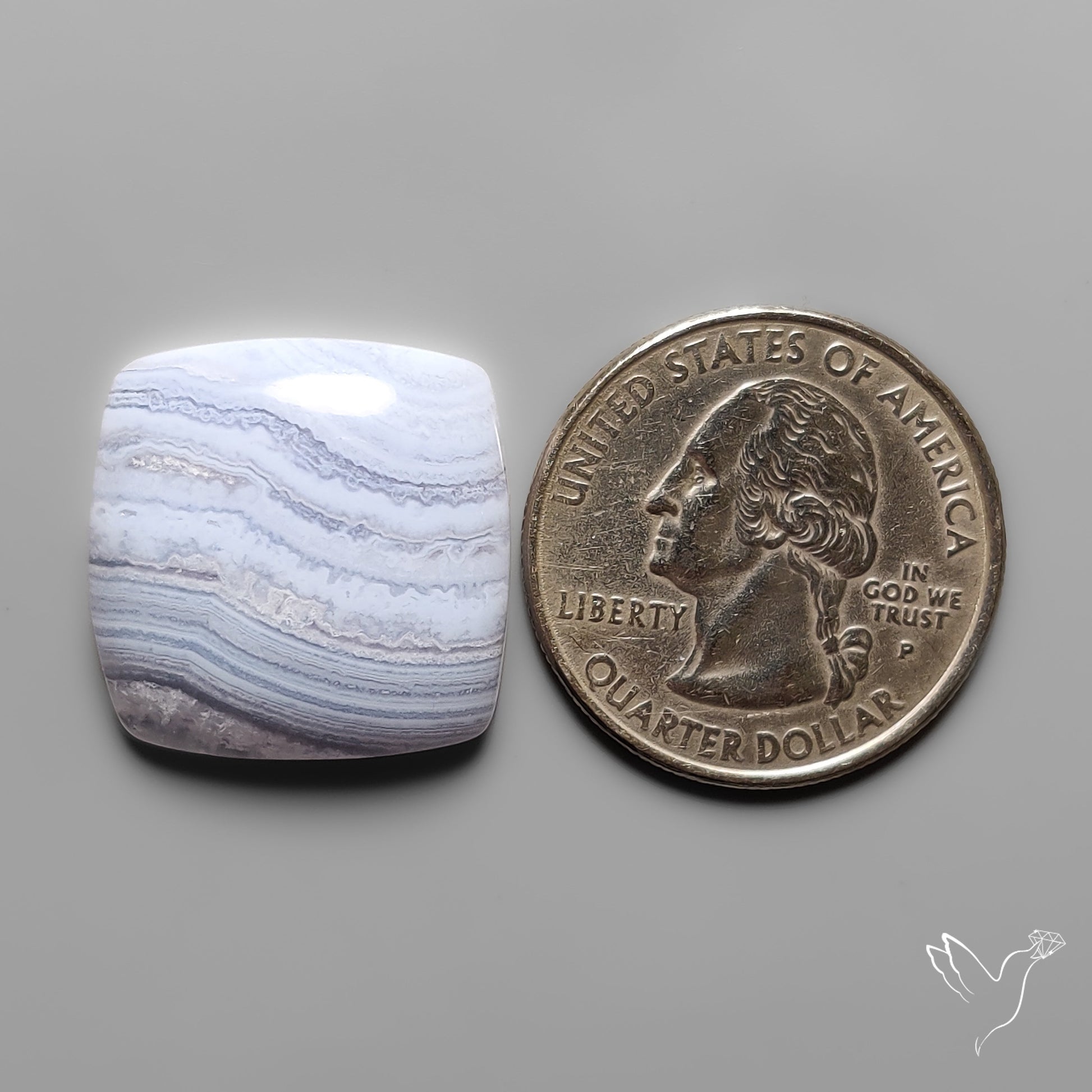 Blue Lace Agate Cabochon