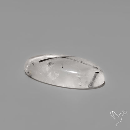 Black Tourmaline in Quartz Cabochon